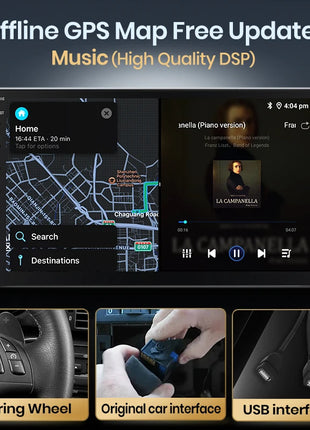 Junsun Wireless CarPlay Android Auto Car Radio for Honda Fit Jazz City 2002 2003 2004-2007 RDS GPS 4G WIFI Multimedia autoradio - Riparo82