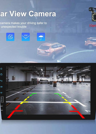 Hikity 9'' Car Stereo Radio 1 Din Carplay Android auto autoradio with Bluetooth FM Radio Receiver Support Mirror Link USB