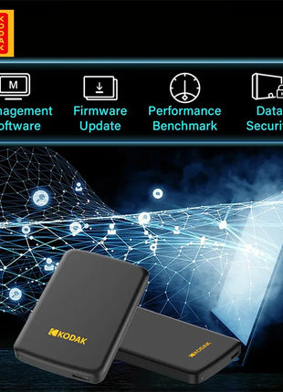 Disco rigido HDD esterno portatile Kodak Disco rigido esterno USB 3.0 da 5 Gbps 500G 1 TB Archiviazione di grande capacità PS4/Xbox/PC e video 4K