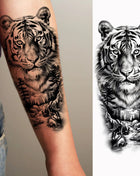 1 Sheet Full Arm Evil Witch Vampire Temporary Tattoos Sleeve Halloween Scary Skull Tatoo Waterproof Horrible Fake Tattoo Sticker - Riparo82