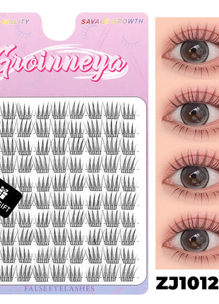GROINNEYA DIY Lashes Extension Kit Cute Cat Paw False Eyelashes for Enlarged Eyes Korean Actress Natural Make Up - Riparo82