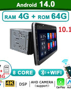 2 din Android 14 10.1 inch Universal Car Radio Stereo Rotate Touch Screen Wireless Carplay android auto GPS WIFI 4GLTE autoradio - Riparo82