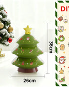 3 strati Natale Creativo Forma dell'albero di Natale Caramelle Snack Noci Frutta secca Piatto di plastica Snack Piatti Ciotola Vassoio per la colazione a h - riparo82