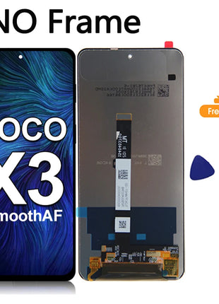 POCO X3 Display Per Xiaomi POCO X3 Display LCD Touch Screen Digitizer Assembly Per POCO X3 Pro NFC LCD M2102J20SG Display - riparo82