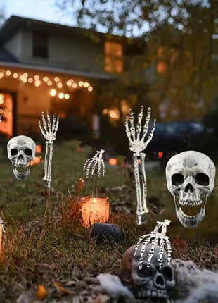 Halloween Hand Bone Skeleton Decorations Yard Inserting Ghost Arm Props for Outdoor Haunted House Party Horror Scene Decorations - Riparo82