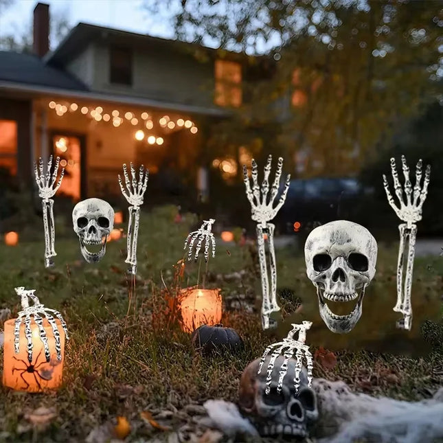 Halloween Hand Bone Skeleton Decorations Yard Inserting Ghost Arm Props for Outdoor Haunted House Party Horror Scene Decorations