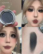 Smoky Pearl Glitter Eyeshadow Green Black Purple Shimmer Silkworm Highlight Creamy Monochrome Eye Shadow Matte Palette Makeup - Riparo82