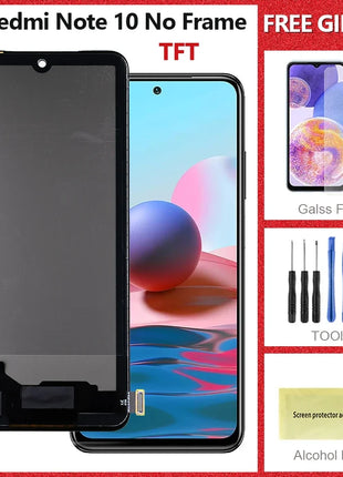 6.43 ''Per Xiaomi Redmi Nota 10 4G Display LCD Touch Screen Digitizer Pannello LCD Per Redmi Nota 10 M2101K7AI LCD - riparo82