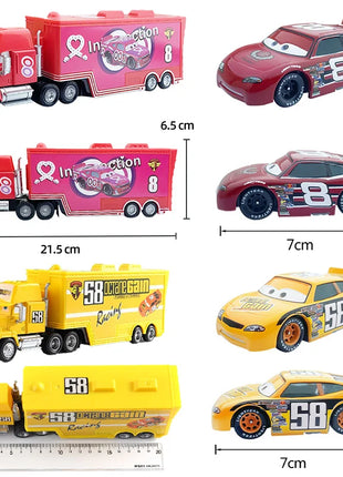 Auto 2 Mack Truck Pixar auto da corsa Lightning McQueen Jackson Storm mini Car 1 3 collezione Pressofuso Giocattolo in metallo Regalo per il regalo del capretto - riparo82
