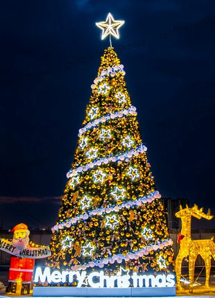 Grande albero di Natale illuminato per esterni 3/4/5/6/10 m cornice centro commerciale hotel decorazione natalizia quadrata