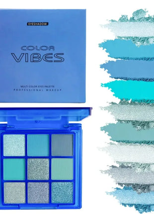 9 Colors Glitter Eyeshadow Palette Avocado Green Shimmer Pearlescent Matte Colorful Eye Shadows Palette Waterproof Eye Make Up - Riparo82