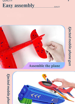 Bambini 24/34 cm Schiuma Aereo Lanciatore Giocattolo da esterno per Ragazzi Sport Catapulta Gioco Bambini Ragazza Compleanno Regali di Natale - riparo82