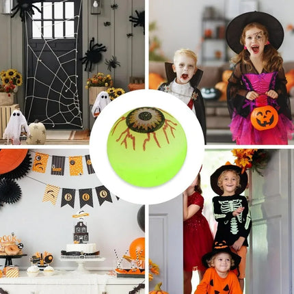 5/50PCS Luminous Bouncing Ball Halloween Glow in The Dark Eyeball Toys Rubber Fake Eyeball Haunted House Horror Decoration Props