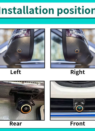 360° Degree Car Camera 1080P 3D Panoramic Surround Rear / Front / Left / Right View Reverse Camera Kits for Android Car Radio - Riparo82
