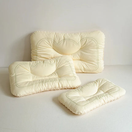 Comfortable Low Pillows for Parent and Child, Pure Cotton and Bean Velvet, Kids Adult Sleeping Pillows, 30x50 cm, 40x60, 48x74cm