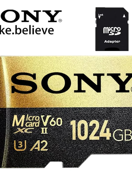 Scheda di memoria SONY TF Scheda Micro SD ad alta velocità da 1 TB 1024 GB 128 GB 256 GB 512 GB A2 U3 V30 Schede Flash SD TF per computer telefono Xiaomi
