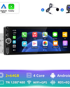 Hikity 2+64G Carplay Android 1din Car Radio Android Auto Stereo 6.86
