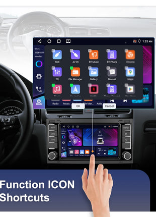 Podofo 7" Car Radio Wireless CarPlay Android Radio For FIAT Punto 2005-20009/Linea 2007-2011 Multimedia GPS FM WIFI BT Autoradio - Riparo82