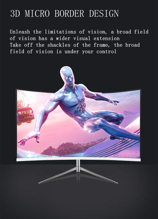 49 - 24 Inch Frameless Curved Screen 144HZ PC Computer  For Home Gaming Inbuild Mic Lcd Screens - Riparo82