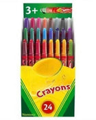 24 mini twist-up crayons perfect for coloring, drawing and creating on the go
