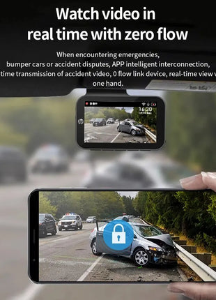 HP car camera dash cam camera 2k HD night vision WiFi DVR video loop video parking monitoring car dashcam auto - Riparo82