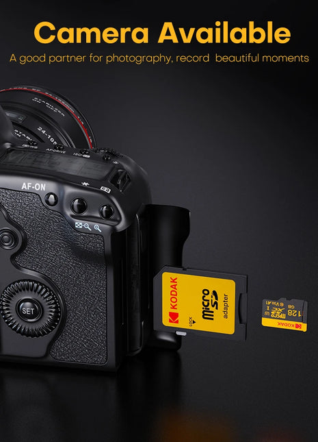 Kodak Micro SD Card Scheda di memoria classe 10 32G8 64GB 128GB 256GB U3 4K Ad alta velocità Catao De Memora Flash Memory TF card per fotocamera