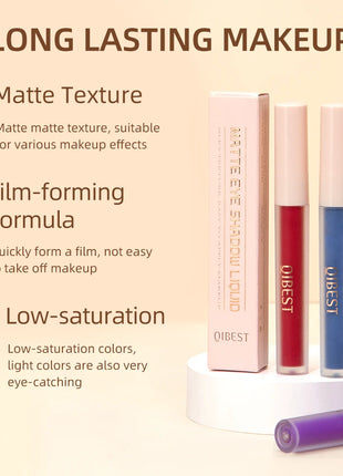 24 Colors Matte Liquid Eyeshadow Cream Nude Eye Makeup Long Lasting Eye Shdaow Stick Blush Purple Green Blue Red Contour Shadow - Riparo82