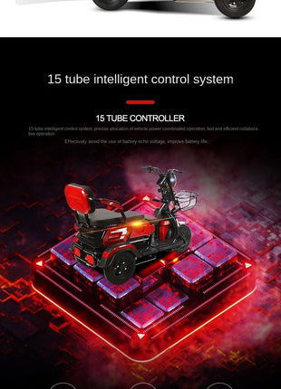 Electric Tricycle, Adult, Elderly, Leisure, Small-scale Home Transport for Children. - Riparo82