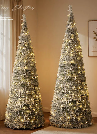 Albero di Natale Ins con floccaggio della neve Albero di Natale pieghevole premium Vacanza Estetica Decorazioni natalizie Albero di neve artificiale densa