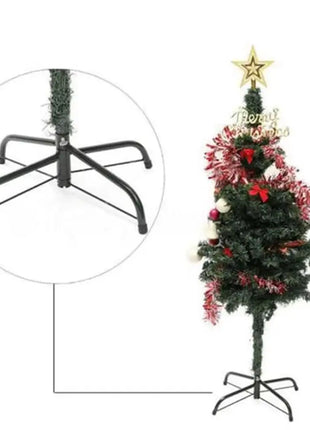 Base per supporto per albero di Natale in metallo Robusta base rotante per albero di Natale artificiale Gambe per supporto per albero di Natale - riparo82