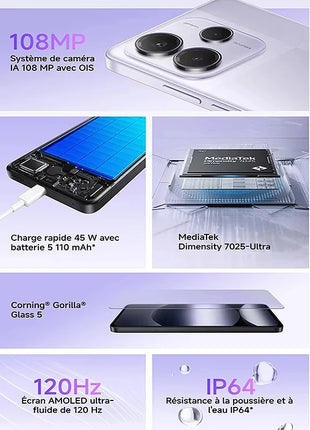Redmi Note 14 5G Global Version Smartphone NFC MediaTek Dimensity 7025-Ultra 108MP Camera 5110mAh Battery 120Hz - Riparo82