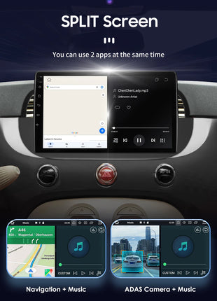 4G 8Core Android Car radio GPS Stereo For Fiat 500 2007-2014 Multimedia Video player 2DIN Autoradio DSP Carplay 7862 Head Unit - Riparo82