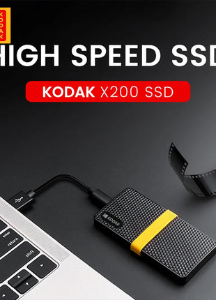 Kodak X200 SSD portatile 1TB 512GB 256GB USB 3.1 Tipo C Disco rigido esterno Gen 2 Disco rigido Unità a stato solido per laptop MacBook