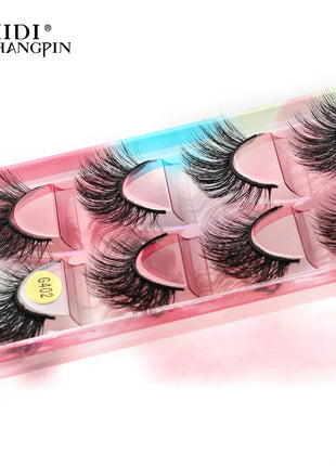 Faux Cils 3/5 Pairs False Eyelashes make up Natural Long Dramatic Halloween Eyeylash 3D Mink Lashes Tools Extension maquiagem - Riparo82