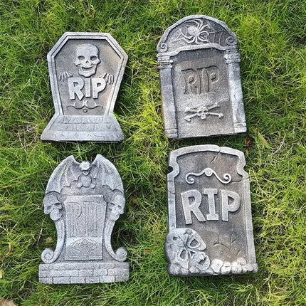1pcs Halloween Foam Tombstones Outdoor Home Decoration Outdoor Bats Skeleton Gravestone Graveyard Horror Atmosphere Party Props
