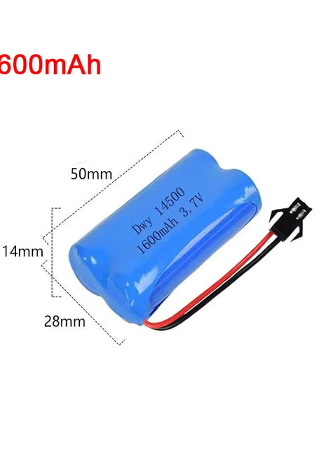 Batteria al litio Batteria ricaricabile da 3,7 V Auto telecomandata Batteria giocattolo per escavatore fuoristrada a quattro ruote motrici da 69 fori - riparo82