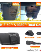 Dash Cam 4K Have a sunroof for Mazda CX-5 CX-3 CX-8 (2017-2024),Wireless WiFi OEM Car DVR Camera,Dashcam fit Left-Hand Drive - Riparo82