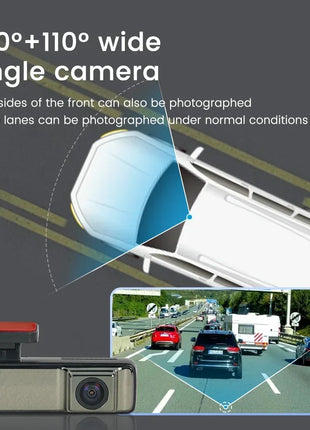 HD Dash Cam 1080P Car Recorder Dual Camera Vehicle Drive Auto Video DVR Android Wifi Smart Connect USB 24H Parking Monitoring - Riparo82