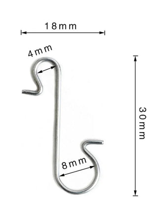 30/300 pezzi ganci in metallo a forma di S supporto albero di Natale palla pendente decorazioni appese per la casa Navidad Capodanno - riparo82