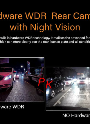Dash Cam 4K WiFi GPS  Front and Rear View Camera Car DVR  Automatic Recorder 3840*2160P 30FPS Nigth Vision 24H Parking Monitor - Riparo82
