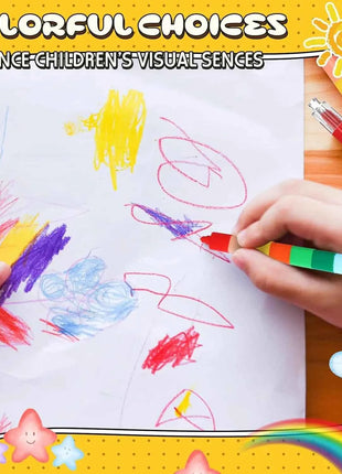 8 Pcs Stackable Crayons Stacking Buildable Crayons Colorful Stackable Crayons Party Favors DIY Rainbow Pencils, 12 Colors