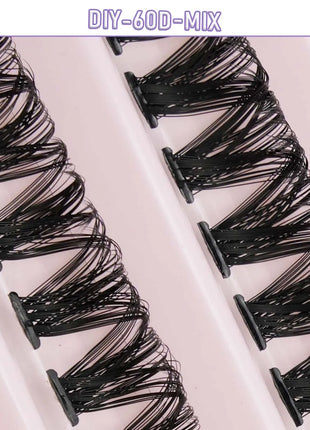 10D/20D/30D Fake Eyelashes Extensions Kit Lash Bond and Seal False Eyelashes Makeup Set DIY Long Lashes Clusters Make up Tool - Riparo82