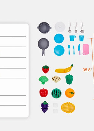 SucceBuy Play KitchenToys Set Accessori per utensili da cucina per bambini con macchina per il ghiaccio per giocattoli per bambini Regali di compleanno per ragazze in età prescolare - riparo82