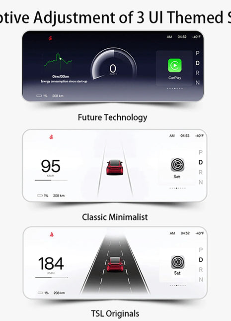 CATRONICS 8.9 Inch Head Up Display for Tesla Model 3 Y 2017-2026 Highland Juniper Dashboard Smart Carplay Support OTA Update - Riparo82