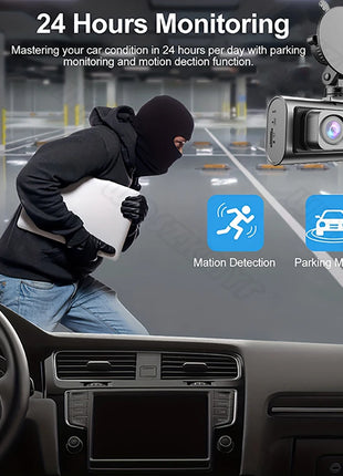 3Camera Dash Cam For Car Camera 1080P Video Recorder WIFI Car DVR 2lens Front Rear View Camera Night Vision Car Accessories - Riparo82