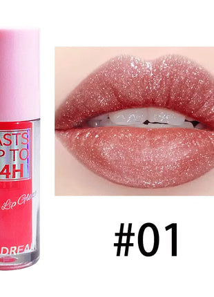 Flowing light Glitter Lip Glaze Long Lasting Lip Gloss Waterproof Liquid Lipstick Makeup Lip Oil Lip Tint Moisturizing - Riparo82