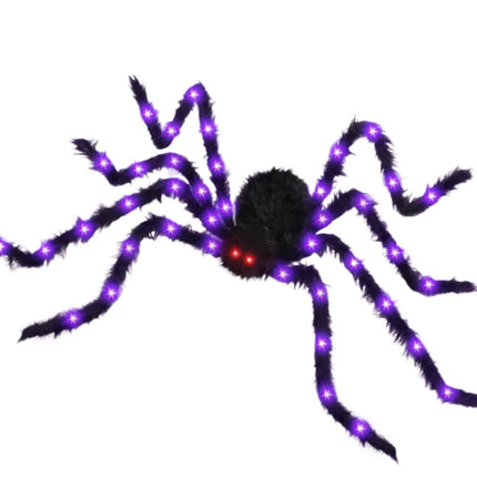 Practical 8 Modes Halloween Spider Web Lights Glow 250 LEDs LED Spider Net Hanging 5m Scary Giant Spider Haunted House