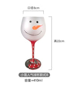 Calice da vino rosso in cristallo Bicchieri colorati Bicchiere da vino Bicchiere da whisky in vetro dipinto a mano artificiale Regalo di Natale - riparo82