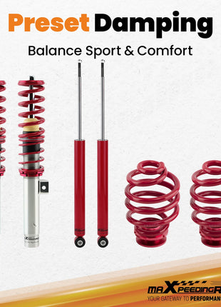 Coilovers Lowering Kit For BMW 3-Series (E46) M3 RWD 1999-2005 Spring Front Rear Coilovers, Suspension Struts
