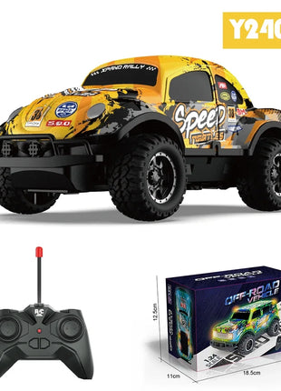Auto telecomandata Jeep fuoristrada illuminata a LED Piccola proporzione Macchinina giocattolo per bambini non carica